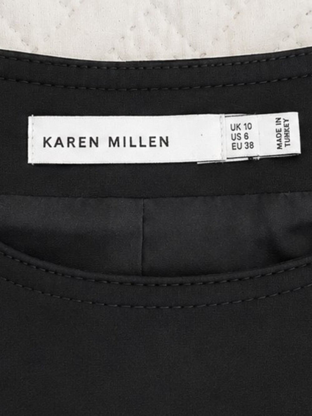 Karen Millen Black Asymmetric Zip Fitted Mini Dress US 6 - Picture 5 of 10